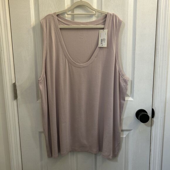 NWT A New Day Plus Size 4X Scoop Neck Sleeveless Tank Top Light Purple Lavender - Picture 1 of 15